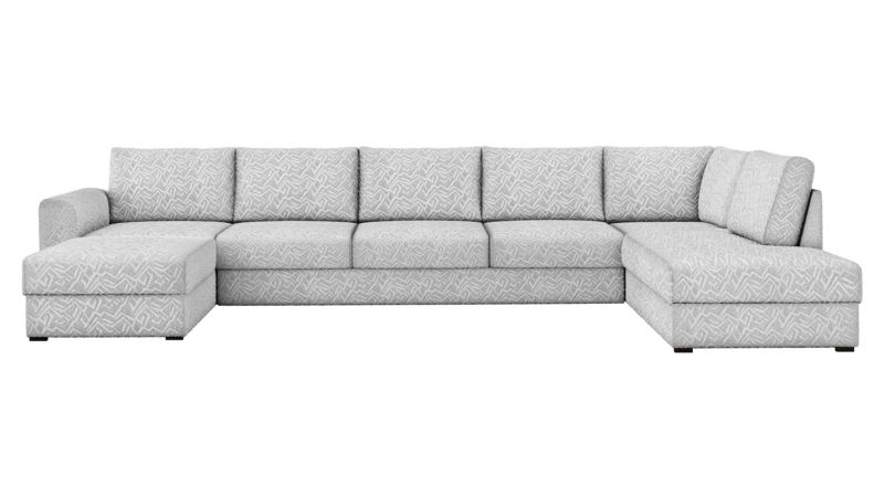 Narożnik MIRJAN 24 z funkcją spania Wilma Large Premium prawy platynowy 1 szt.