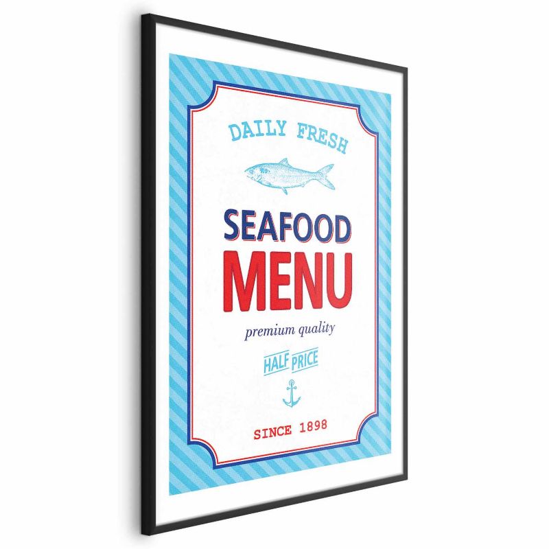 Plakat Artgeist Menu 29,7x42 cm z ramą czarną 1 szt