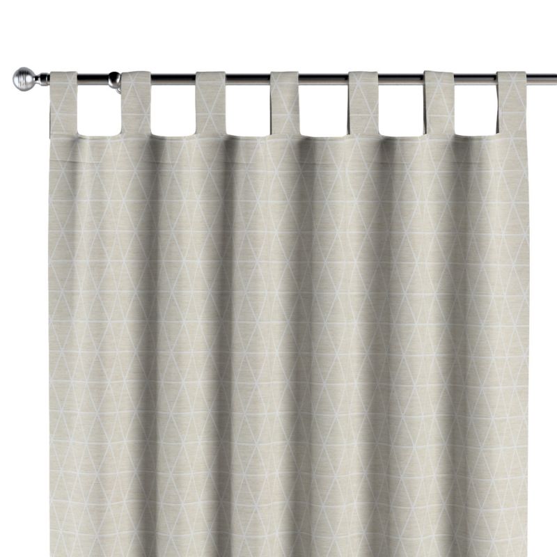 Zasłona na szelkach 1 szt. 130 x 245 cm Dekoria trójkąty na beżowo-lnianym tle 1 szt.