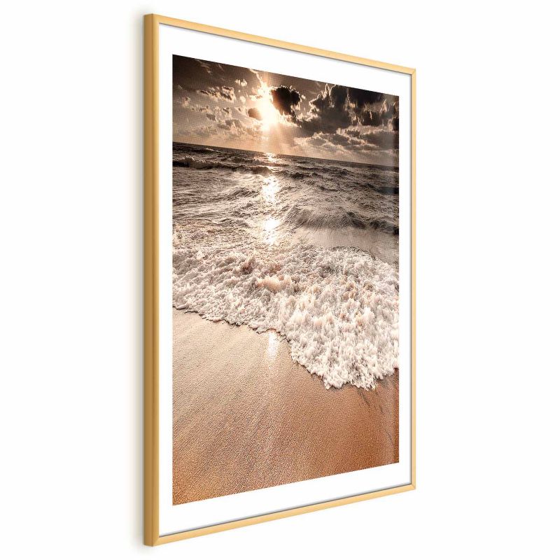 Plakat Artgeist Przestrzeń fal 29,7x42 cm z ramą złotą 1 szt