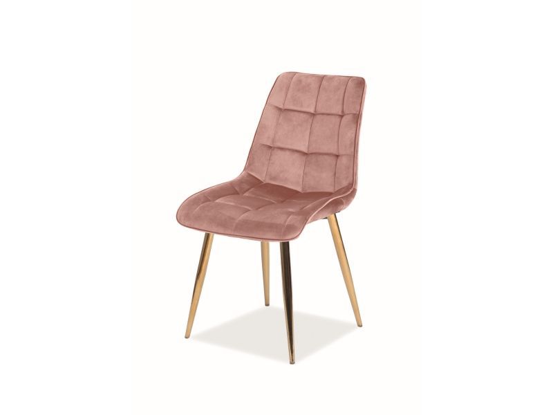 Krzesło Signal CHIC VELVET GOLD antyczny róż 1 szt