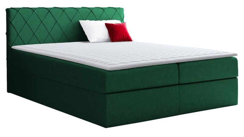 Łóżko kontynentalne MIRJAN 24 Paros 160x200 butelkowa zieleń 1 szt.