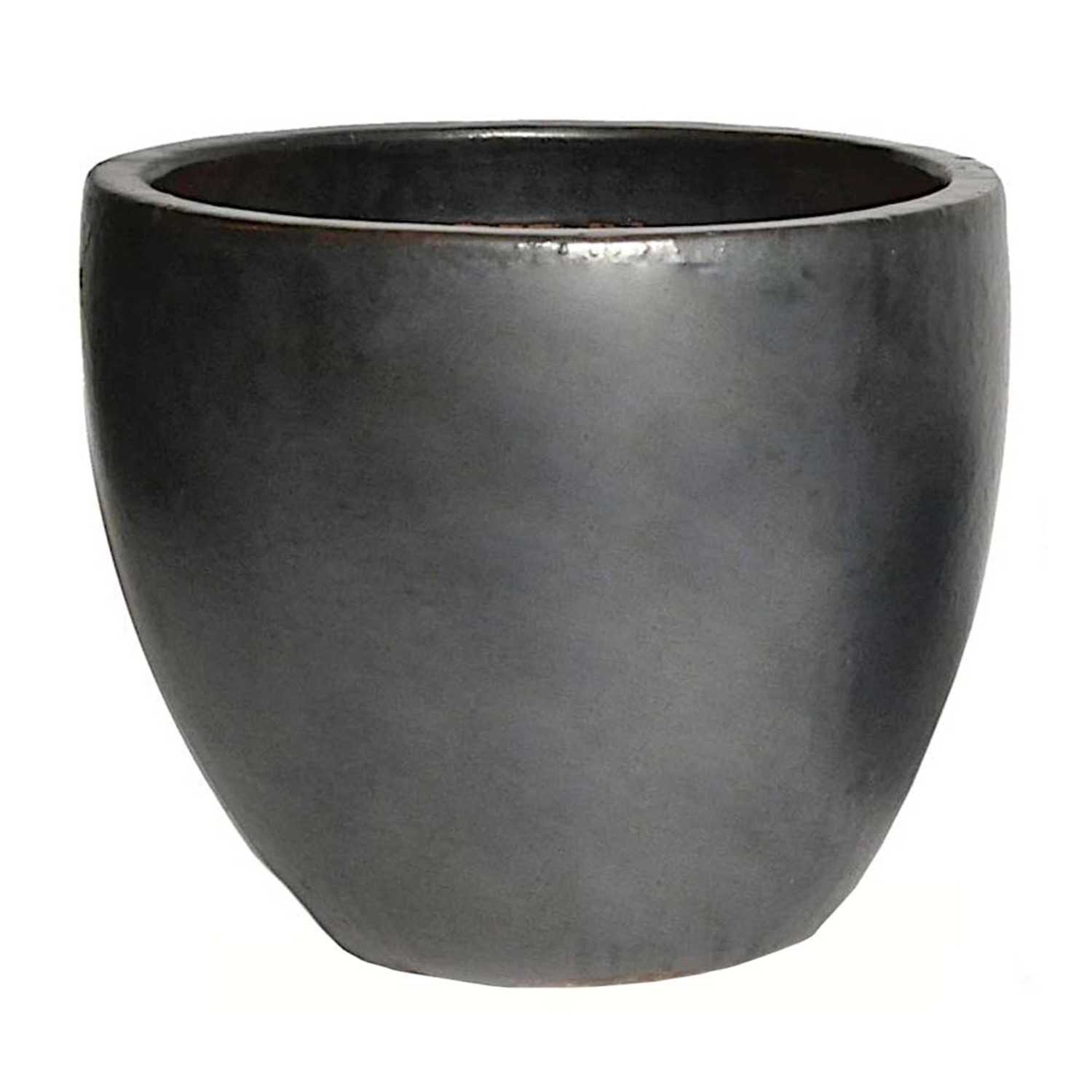 Donica ceramiczna Egg pot czarna - 48 x 41 cm
