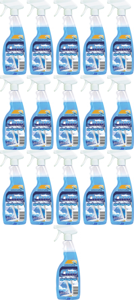 16x Płyn do mycia szyb z rozpylaczem Cluo, morski, 500ml