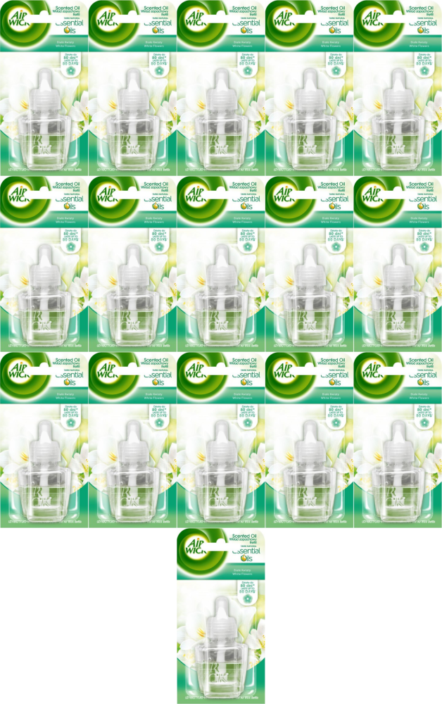 16x Wkład do odświeżacza powietrza Air Wick Essential Oils, białe kwiaty, 19ml