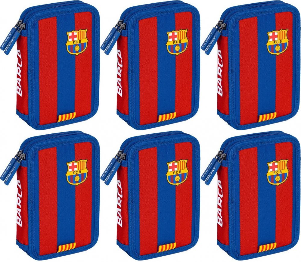 6x Piórnik szkolny Astra FC Barcelona, 2-komorowy, bez wyposażenia