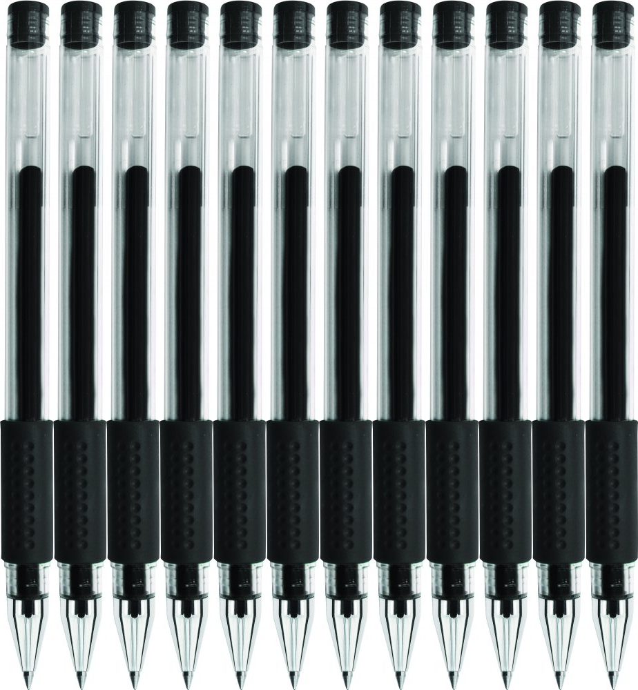 12x Długopis żelowy Donau, 0.25mm czarny