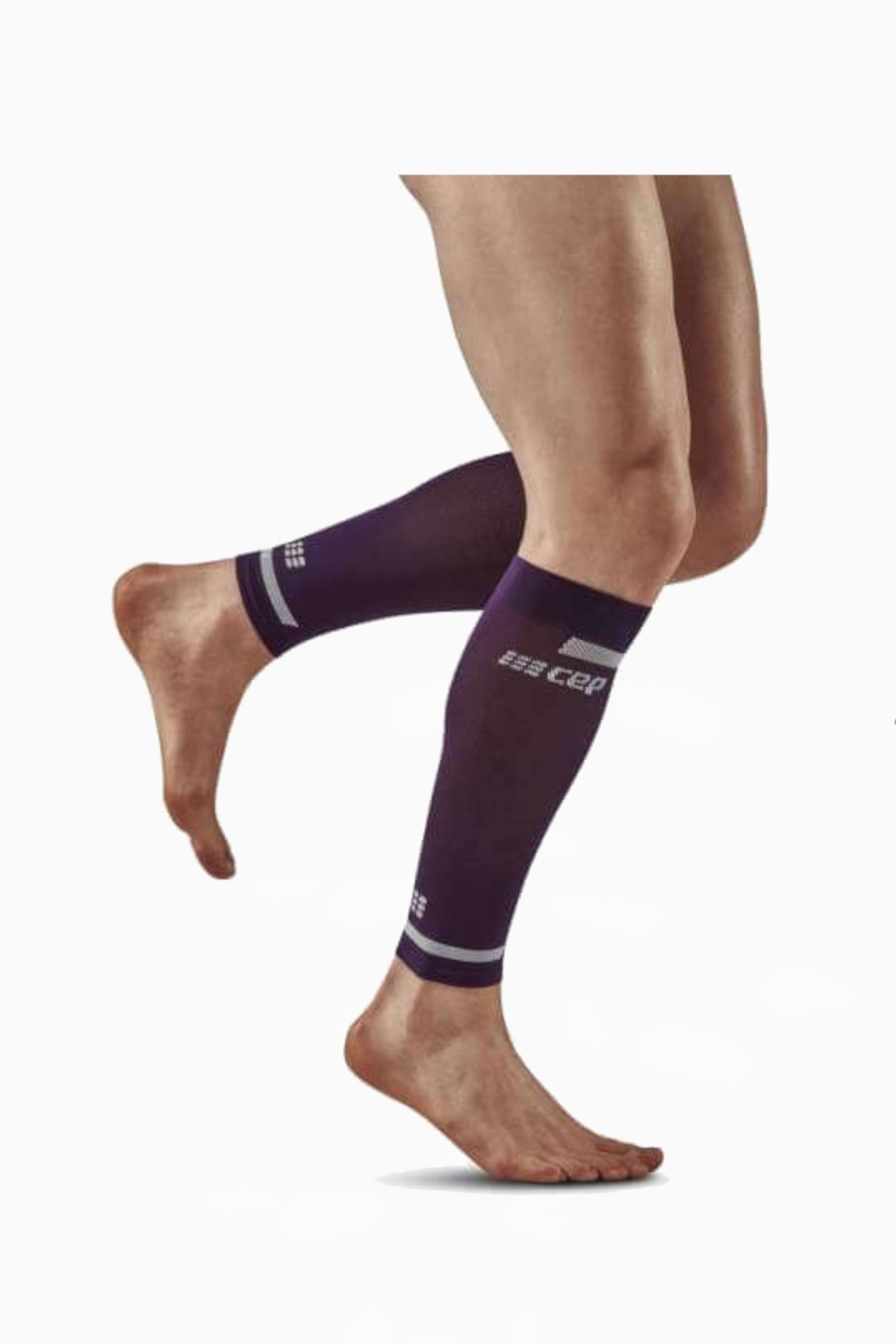 Opaski kompresyjne CEP The Run Calf Sleeves - Fioletowy