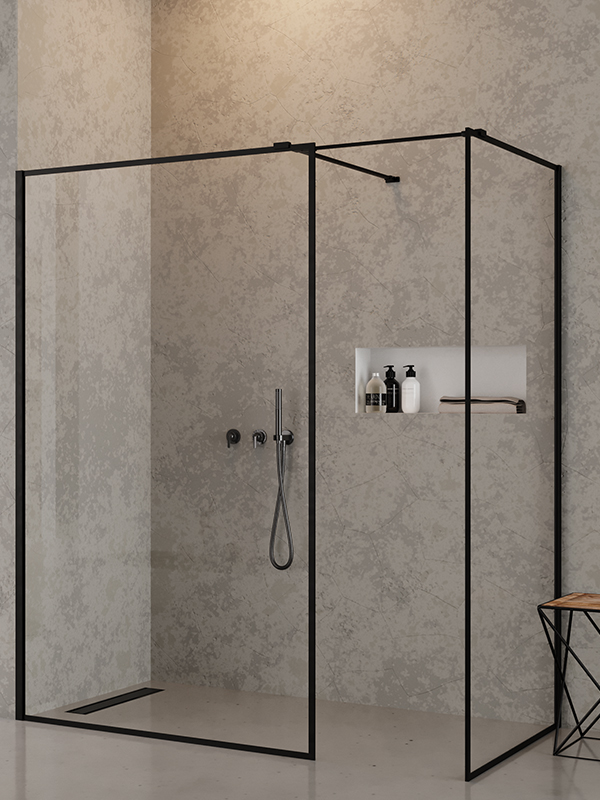 New Trendy New Modus Black kabina prysznicowa 130x90 cm prostokątna czarny mat/szkło przezroczyste EXK-0286 - Wysyłka w 24h