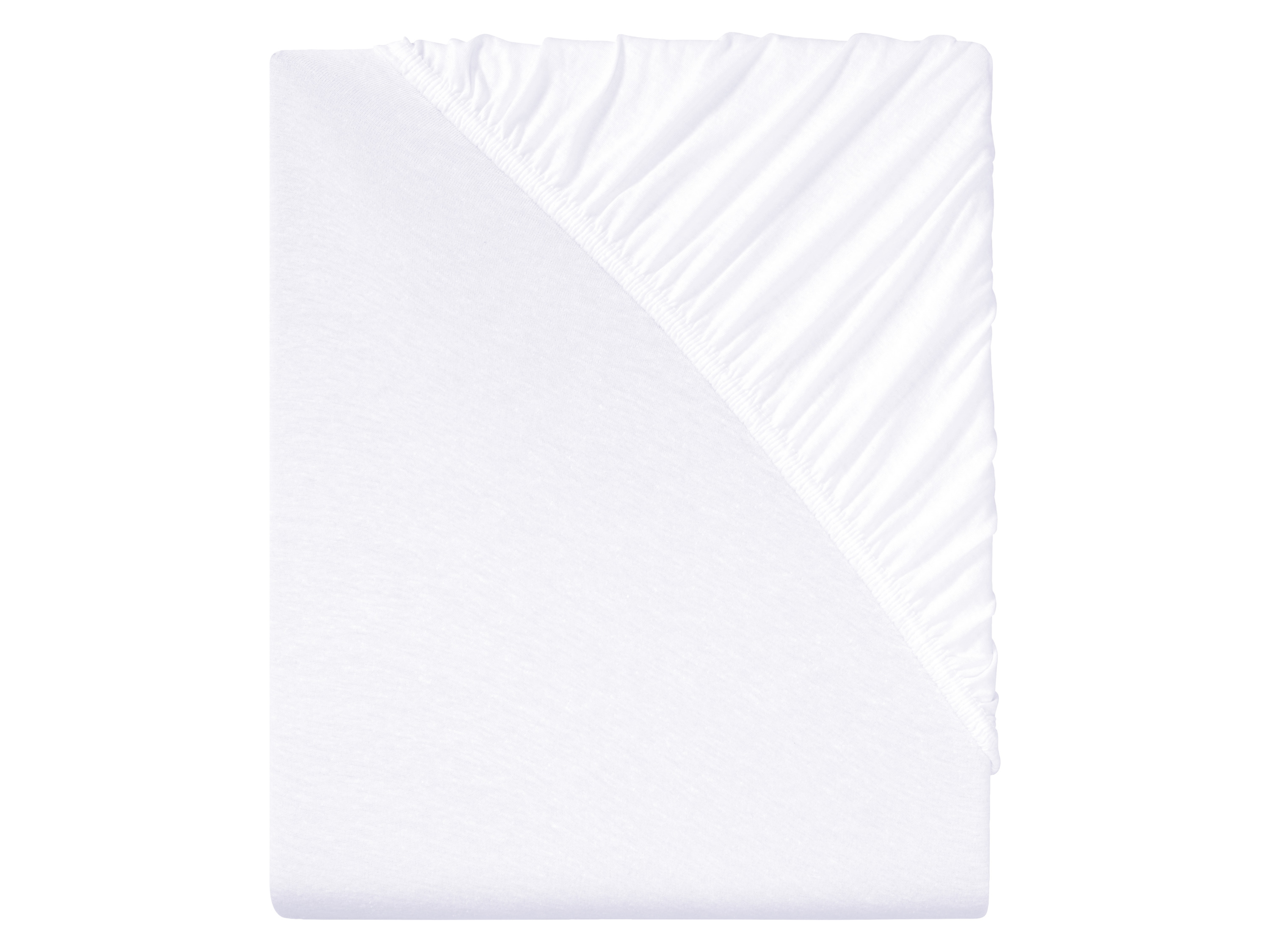 Livarno home Prześcieradło dżersejowe, 140-160 x 200 cm Biały