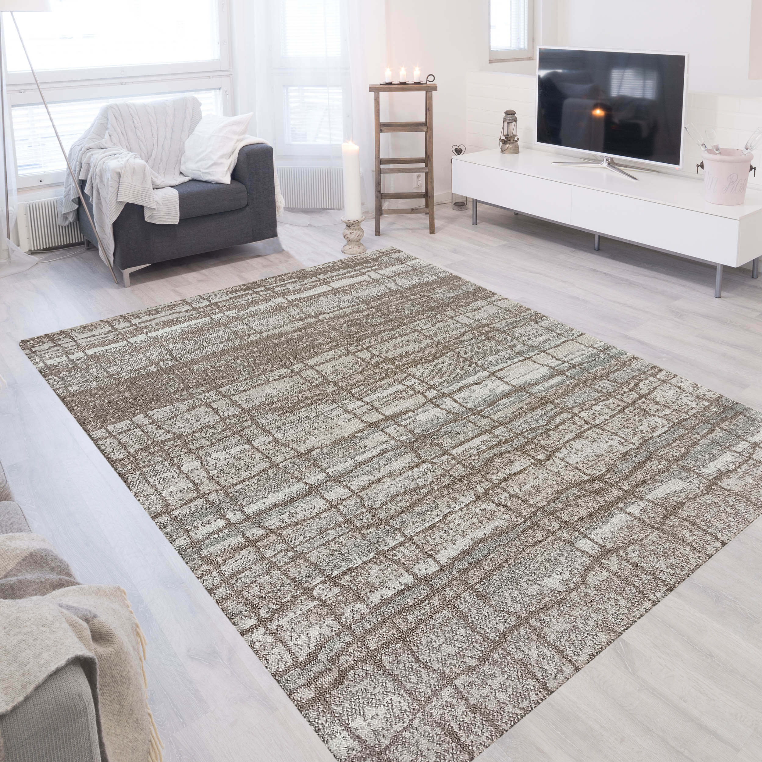 Dywan - 80 x 150 cm - Wielokolorowy - Nowoczesny - Dywanopol