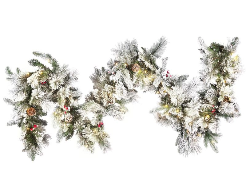 Ośnieżona girlanda LED 270 cm biała Whitehorn 1 szt.