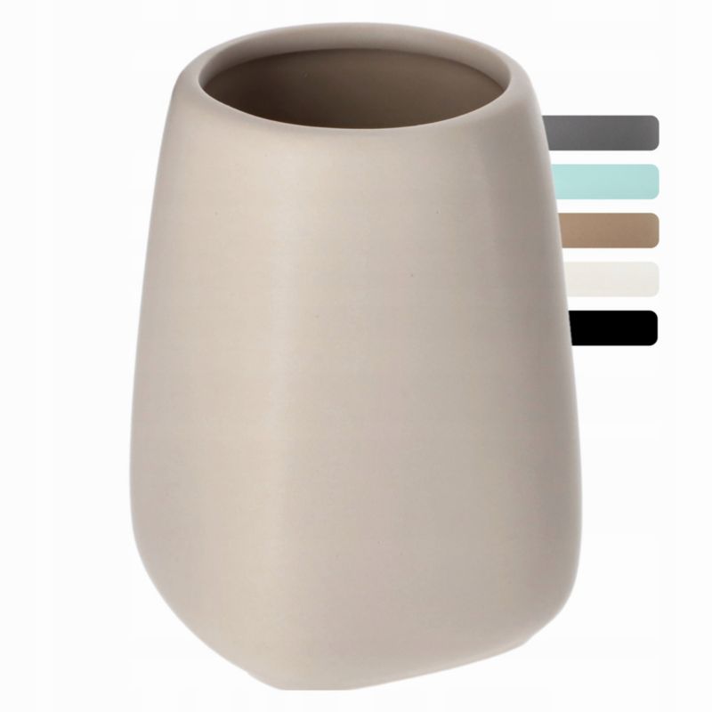 Kubek Łazienkowy KADAX Na Szczoteczkę Pastę Ceramiczny Beżowy 1 szt.