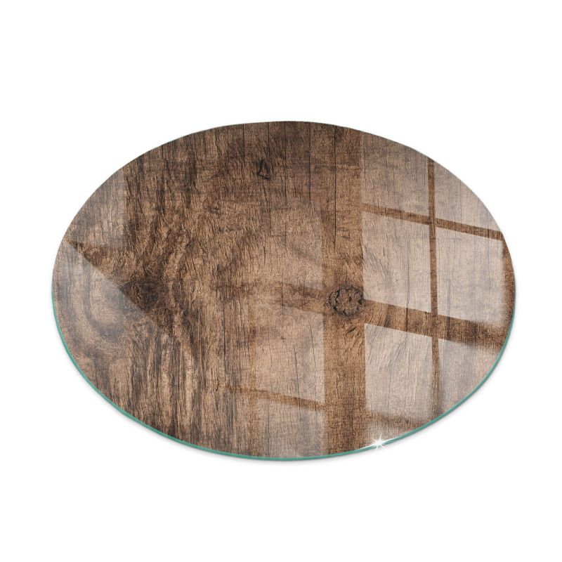 Podkładka szklana Tulup fi60 cm Naturalne drewno 1 szt.