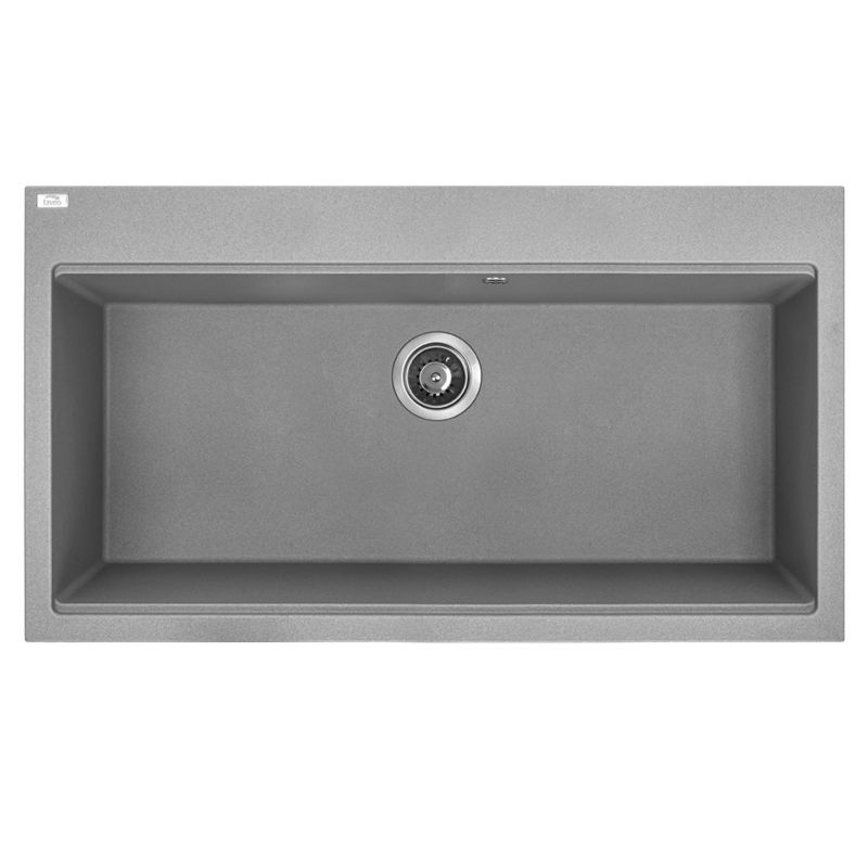 Zlewozmywak Granitowy TAU Laveo Szary Jednokomorowy XXL 90x50 cm szt.