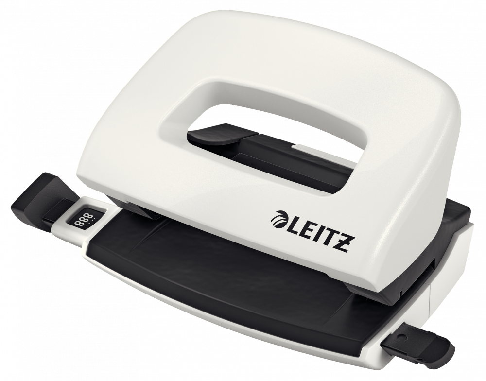 Dziurkacz Mini Leitz Wow, do 10 kartek, metaliczny biały