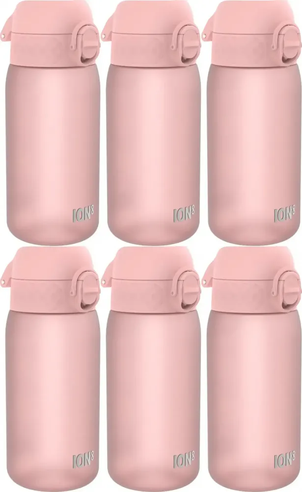 6x Bidon ION8 Rose Quartz, recyclon/tritan, 350ml, różowy