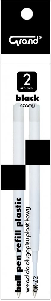Wkład wielkopojemny Grand GR-Z2 typ Zenith, plastikowy, 1mm, 2 sztuki, czarny