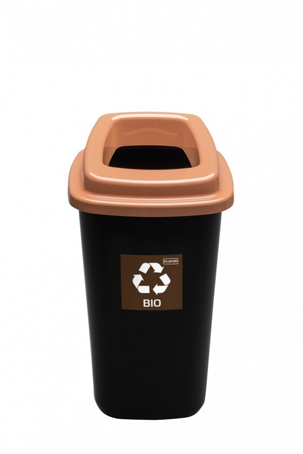 Kosz do segregacji odpadów Plafor Sort Bin, 28l, czarno-brązowy