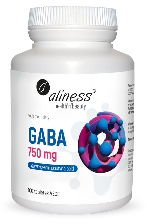 GABA (Gamma amino butyric acid) 750mg 100tabl. Vege Aliness
