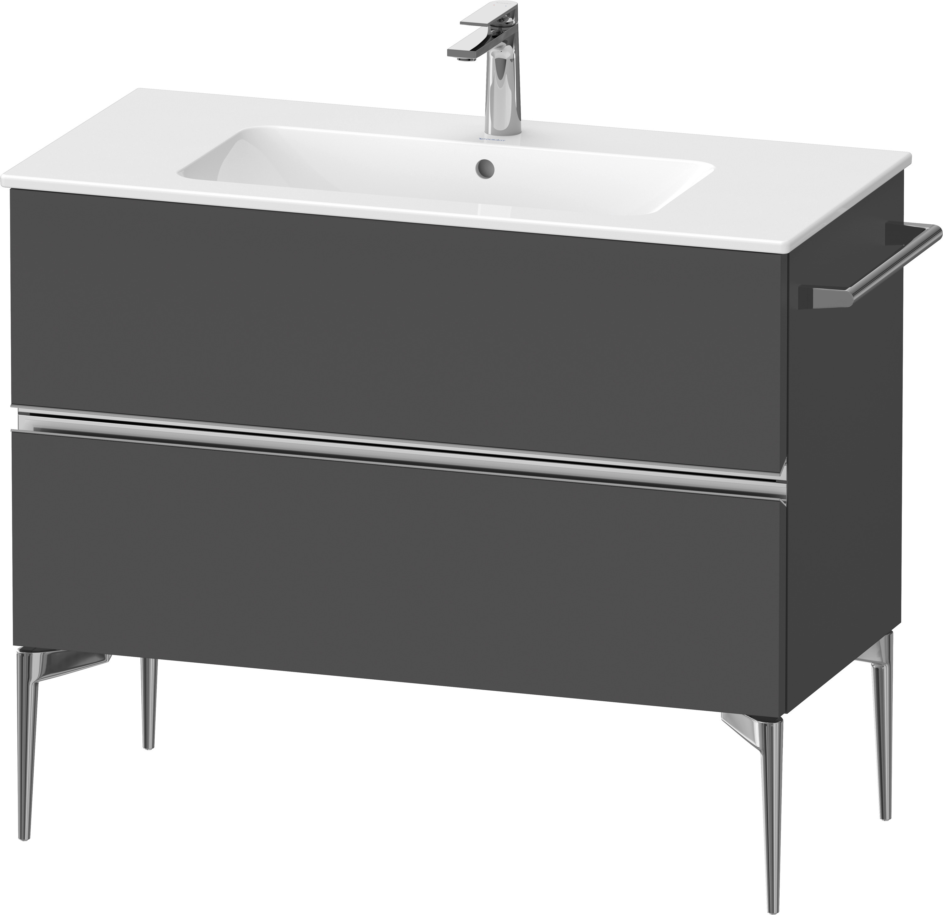 Duravit Sivida szafka 101x47,7x59,1 cm podumywalkowa wisząca grafitowa-chrom SV4645010490000