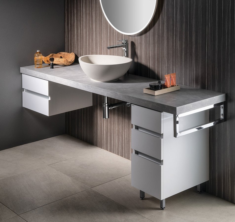 Sapho Avice blat 190 cm podumywalkowy cement AV197
