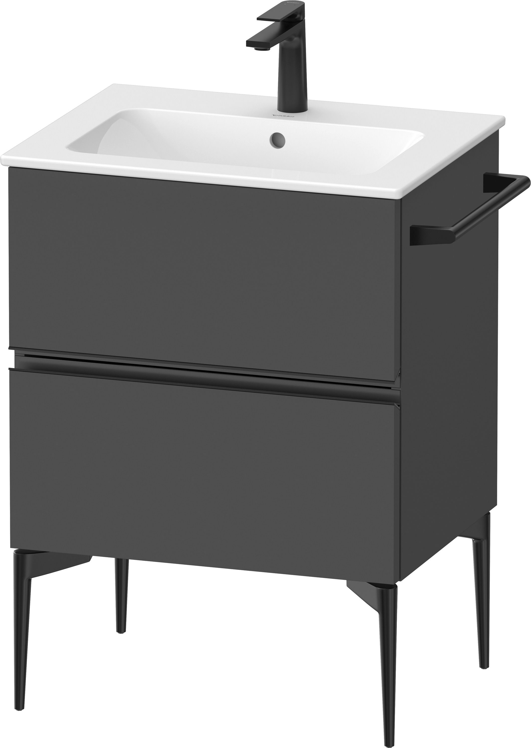 Duravit Sivida szafka 61x47,7x59,1 cm podumywalkowa wisząca czarna-grafitowa SV46430BD490000