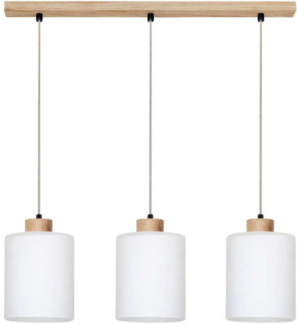 Britop Lighting Zefir lampa wisząca 3x60W dąb/biały 111860374