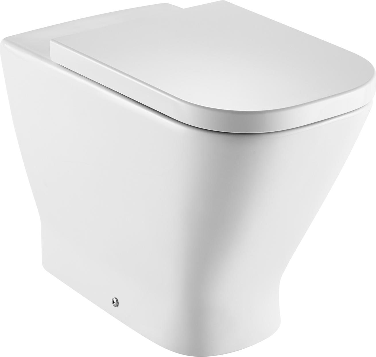 Zestaw Roca Gap Square miska WC stojąca z deską wolnoopadającą biały (A347737000, A801472003)