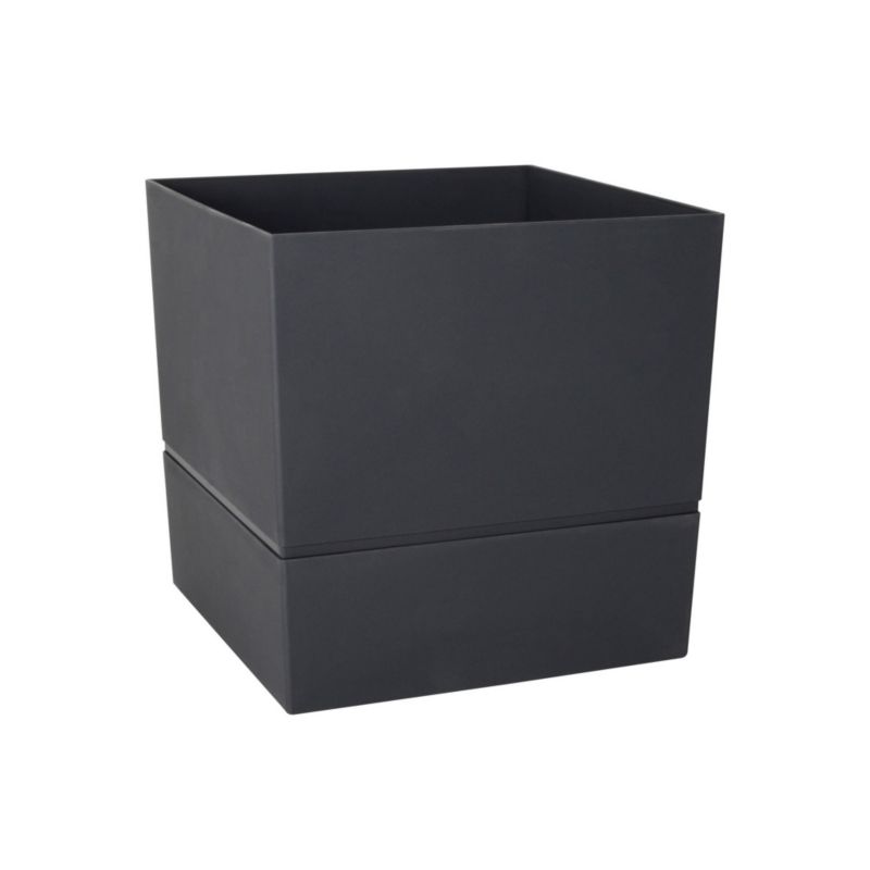 Donica Eda Plastiques Aquaduo kwadrat antracyt 25 cm
