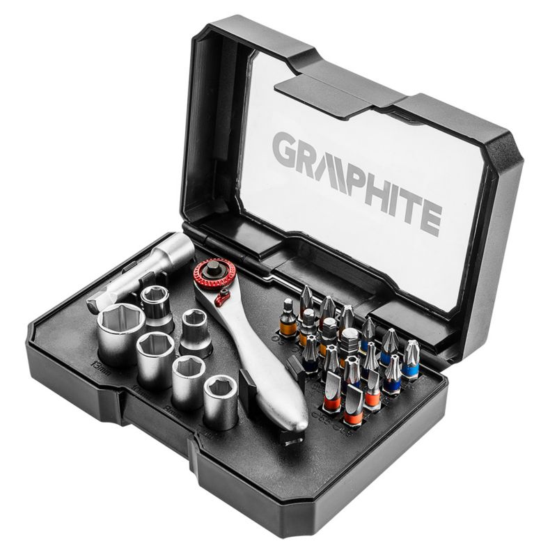 Końcówki wkrętakowe GRAPHITE 26 szt 1 kpl