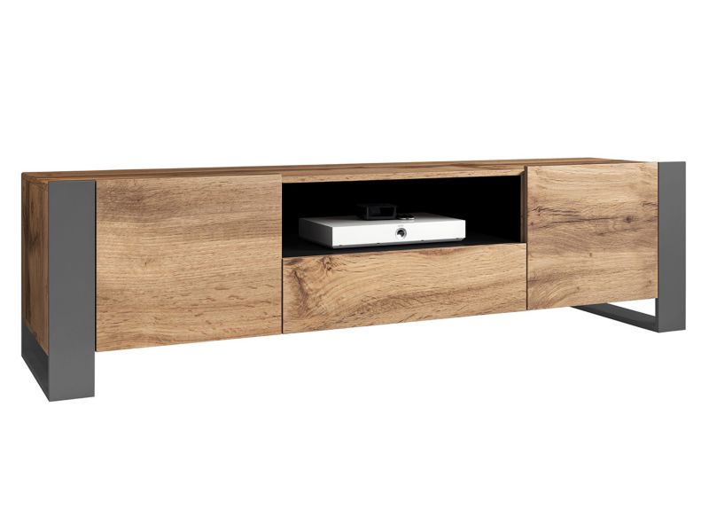 Szafka RTV MIRJAN 24 Wood wotan/antracyt 1 szt.