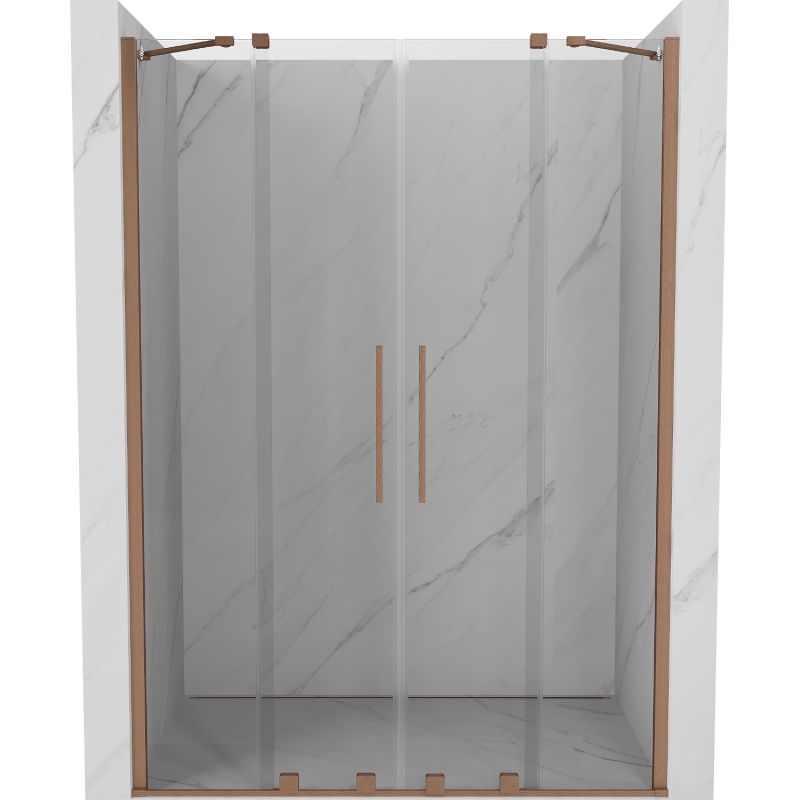 Drzwi prysznicowe Mexen Velar transparent miedź szczotkowana 150 cm 1 szt.