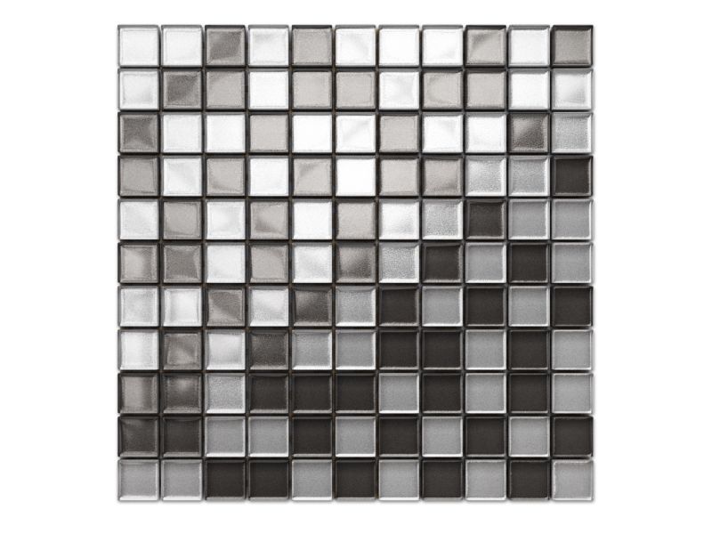 Mozaika szklana Ilcom grafit szary metalik 30x30cm 1 szt.