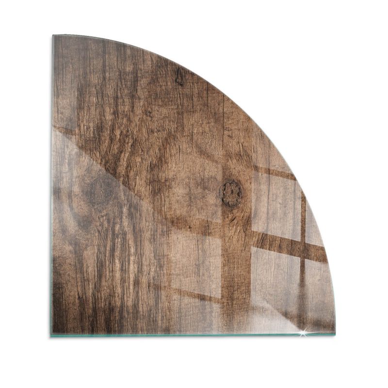 Podkładka szklana ćwiartka Tulup 100x100 cm Naturalne drewno 1 szt.