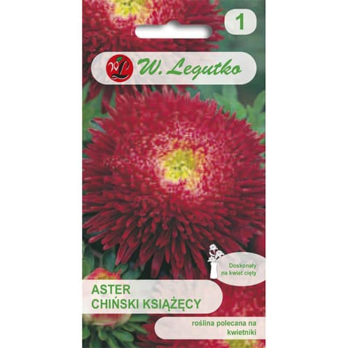1 szt, Aster chiński książęcy czerwony - Nasiona: Ilość w opakowaniu: 0.5 g