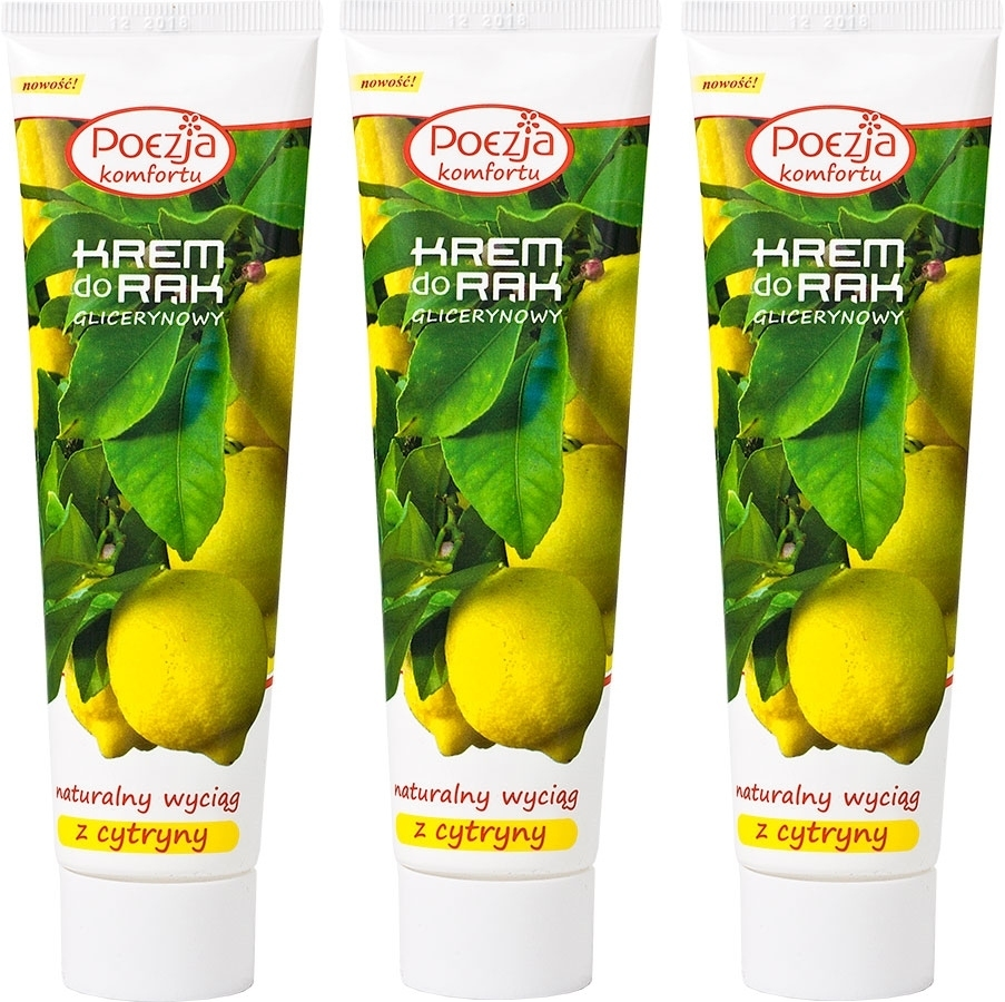 3x krem do rąk Poezja, glicerynowo-cytrynowy, 100ml