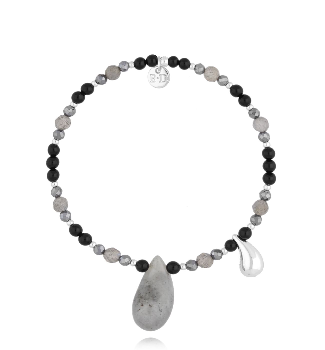 Bransoletka z labradorytami i łezką Nature's Tears BSC2112
