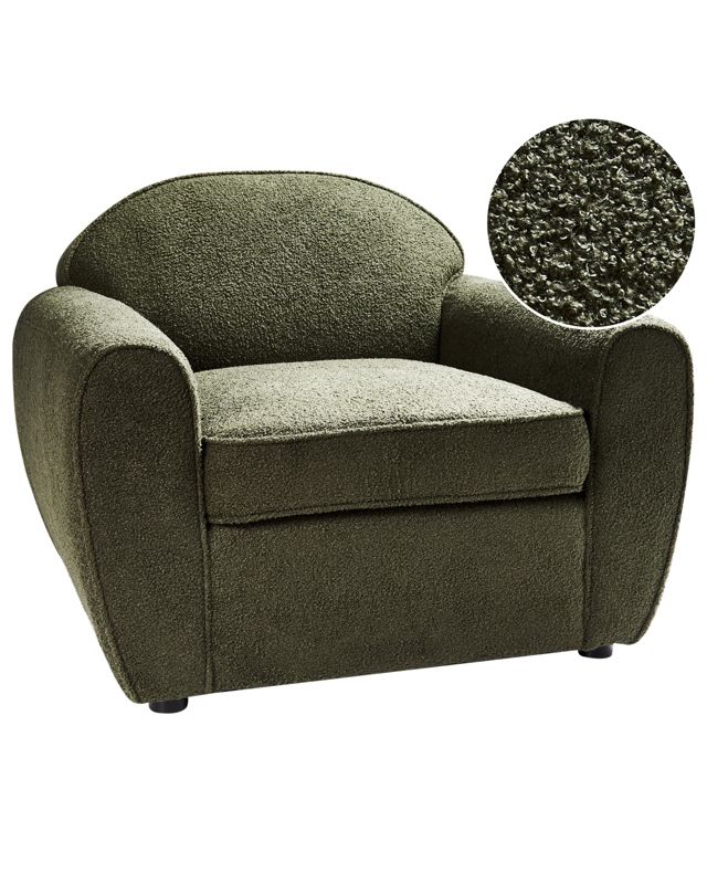 Fotel Ellede Boucle Ciemnozielony 1 szt.
