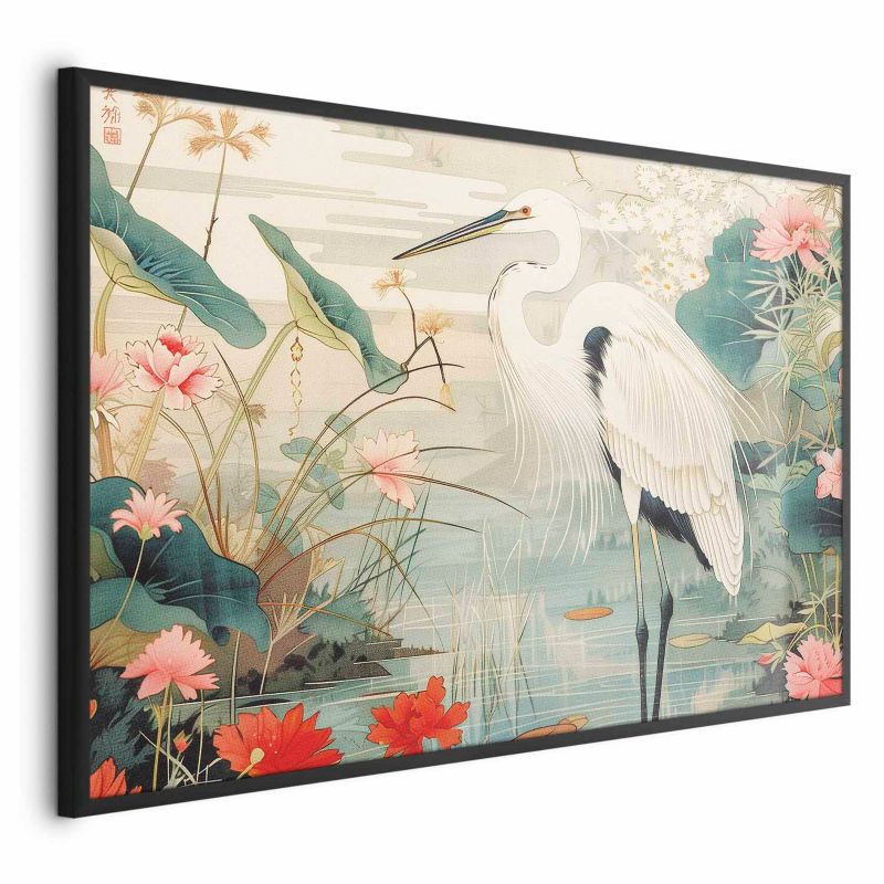 Plakat Artgeist Nad azjatyckim stawem 60x40 cm z ramą czarną 1 szt
