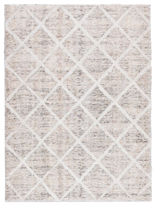 Dywan Multidecor Bilbao Shaggy 160 x 230 cm romby beżowy 1 szt.