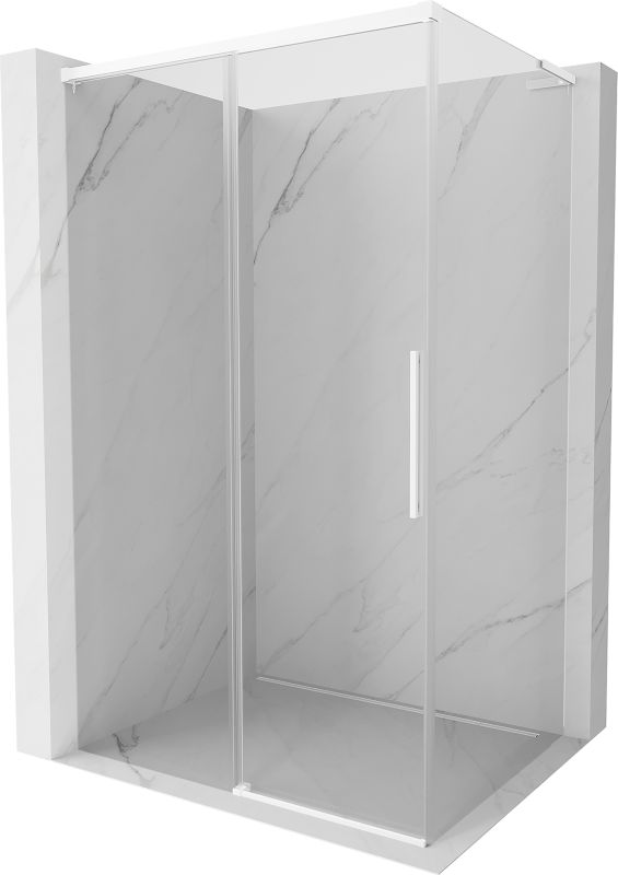 Kabina prysznicowa Mexen Rox L biała transparentna 100x120 cm 1 szt.