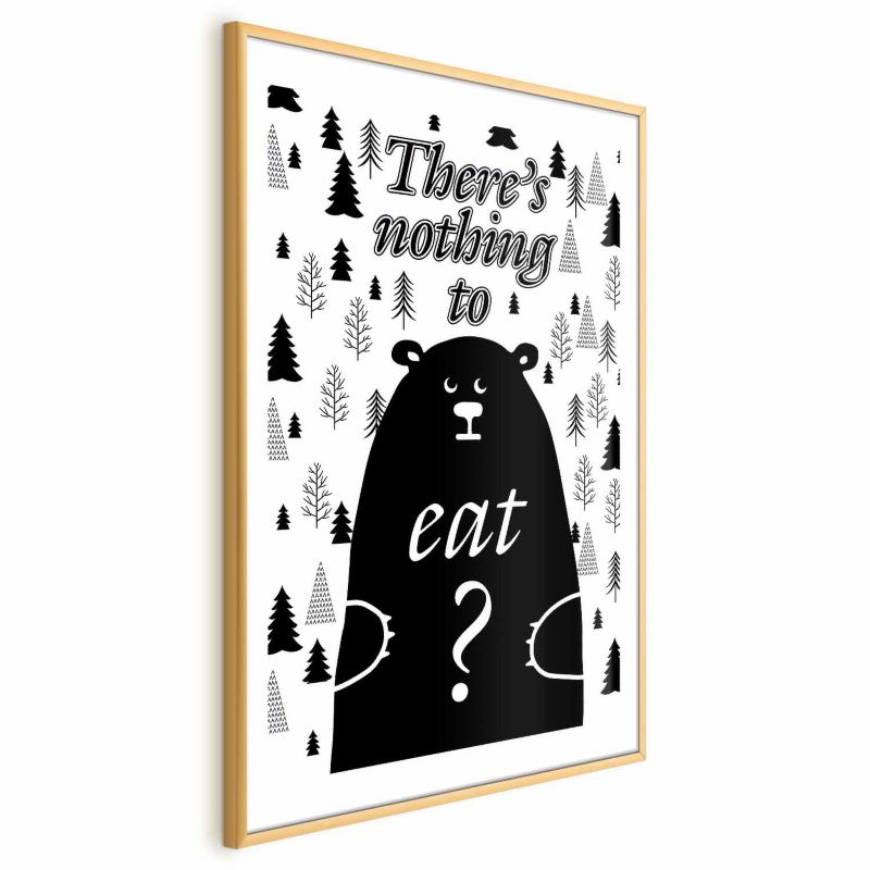 Plakat Artgeist Nothing to eat 60x90 cm z ramą złotą 1 szt