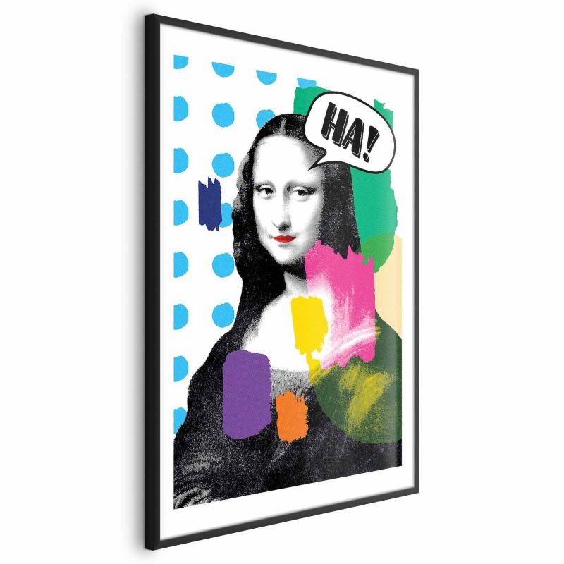 Plakat Artgeist Mona Lisa Pop-art 21x30 cm z ramą czarną 1 szt