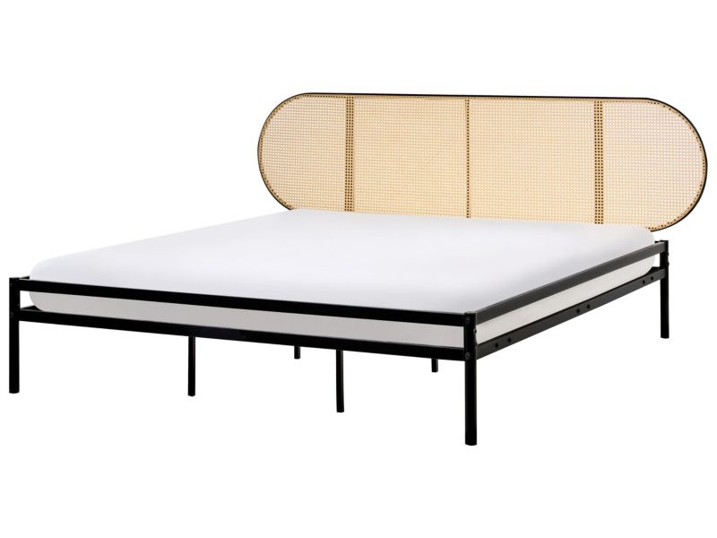 Łóżko Metal Boulin 180 x 200 cm Czarny 1 szt.