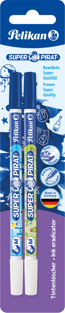 Wymazywacz do atramentu Pelikan Super Pirat, 850m, blister, 2 sztuki