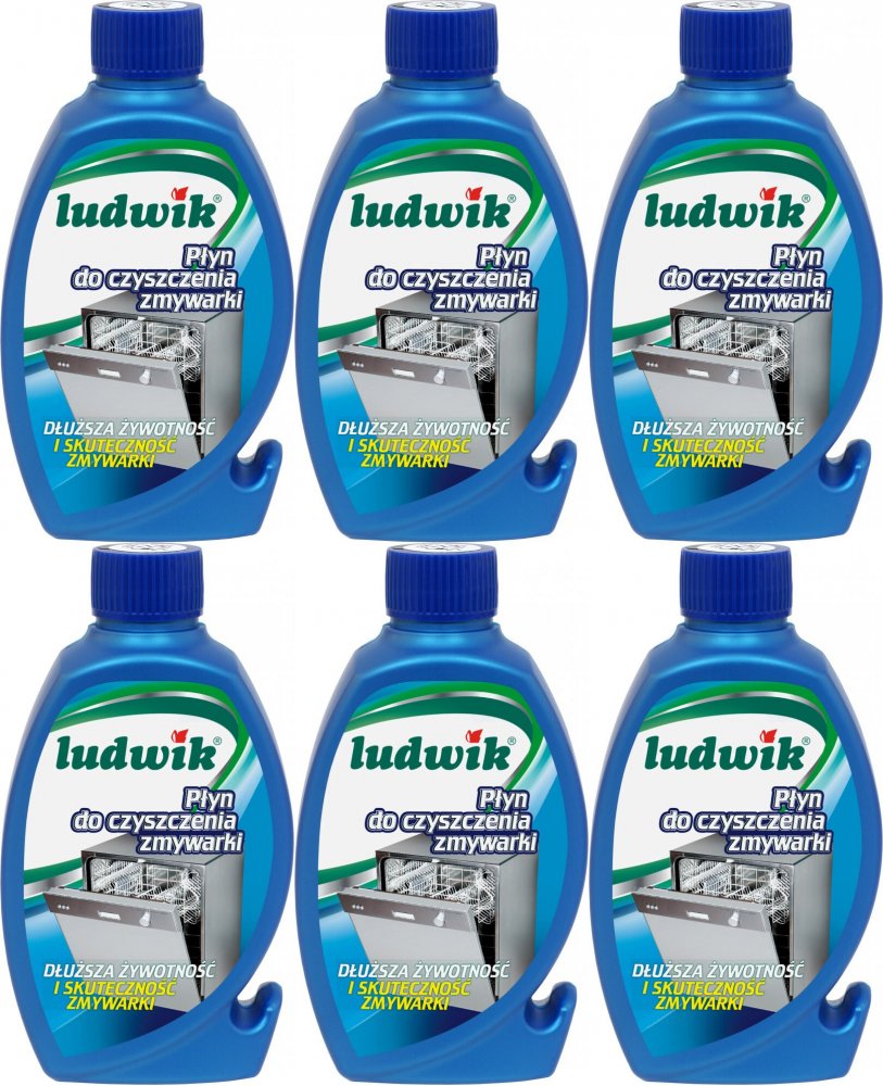 6x Płyn do czyszczenia zmywarek Ludwik, 250ml