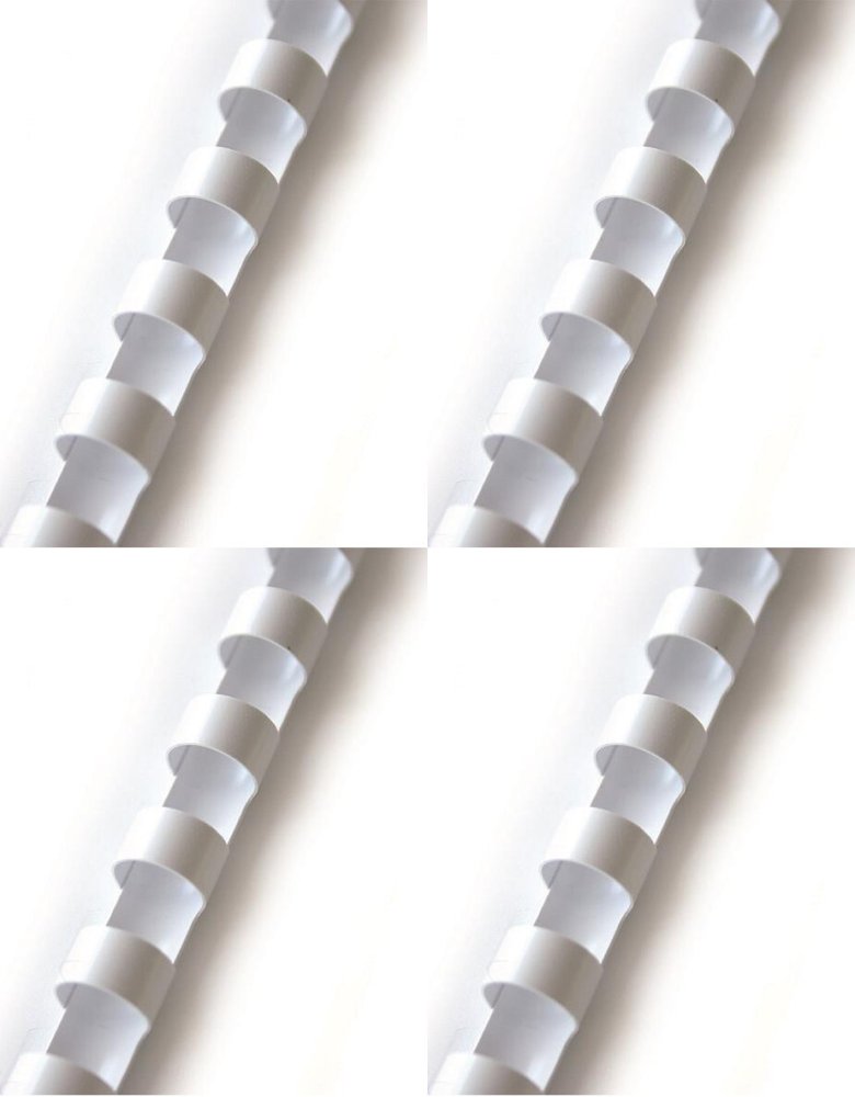 4x Grzbiety do bindowania Argo, plastik, 10mm, 100 sztuk, biały