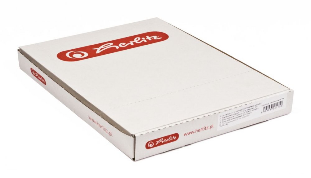 Koszulki krystaliczne Herlitz, A4, 45 μm, w kartonie, 100 sztuk, przezroczysty