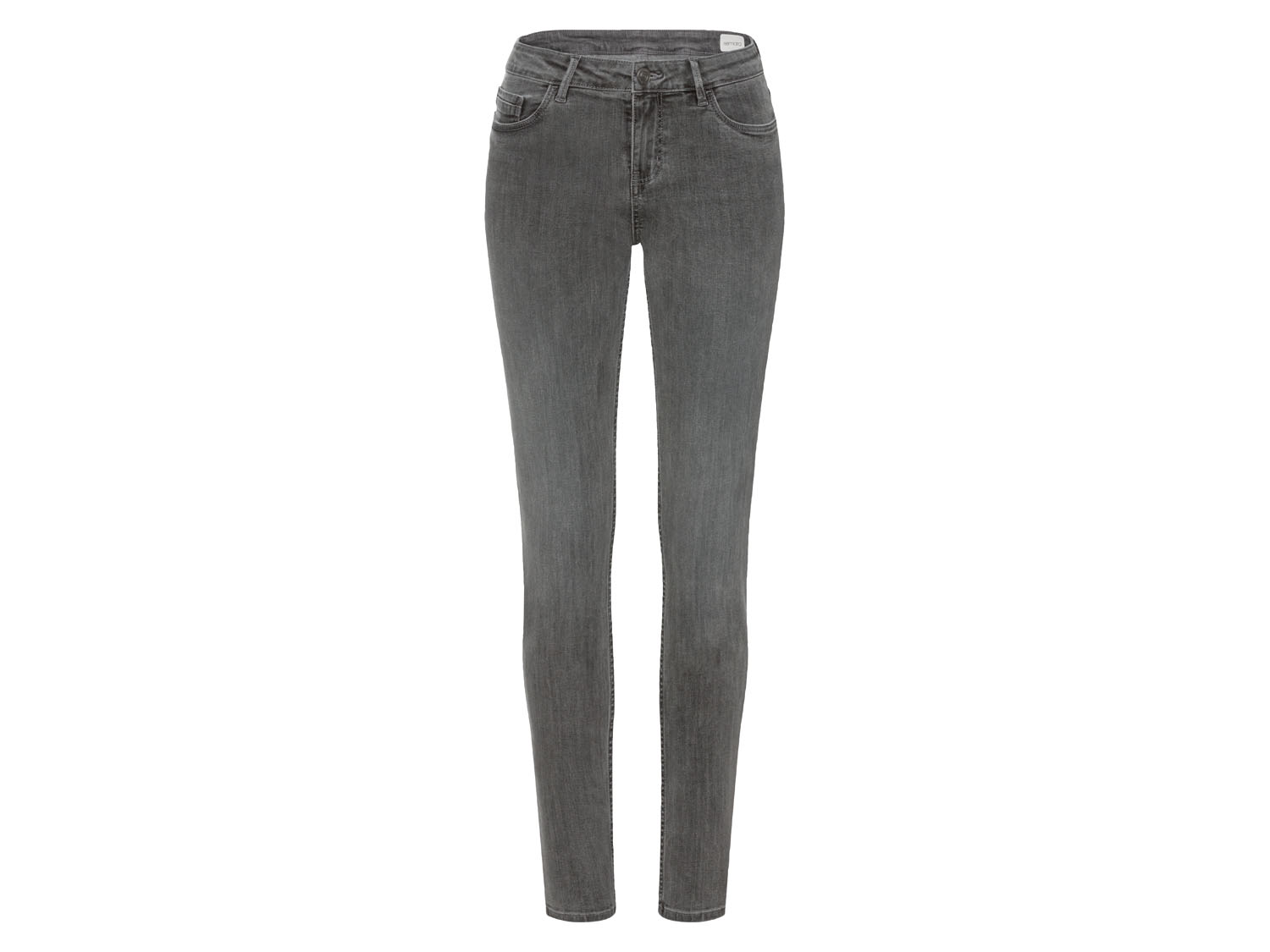 esmara Jeansy damskie z bawełną, Super Skinny Fit 44, wysoka sylwetka, Szary